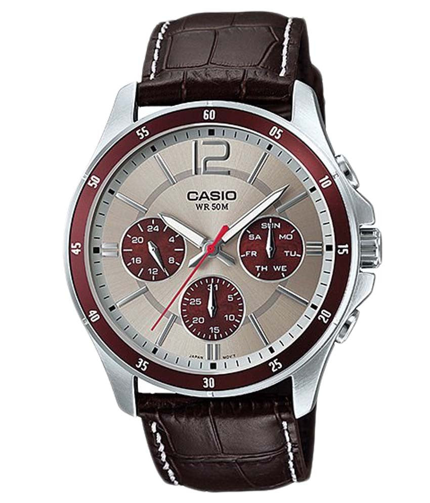 Casio Enticer Analog Grey Dial Men's Watch