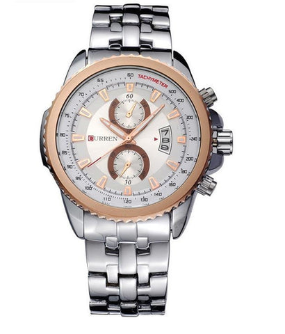 Curren Rose Gold Steel Planet Ocean Series Analog watch For Men