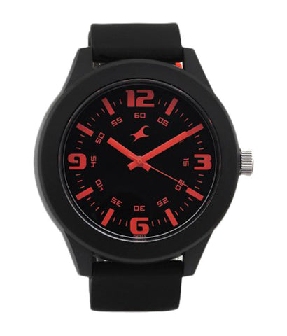 Black Dial Analog Watch (38003pp13)
